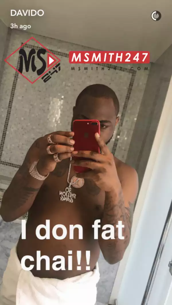 See What Singer Davido Said About This Photo He Shared From The Toilet